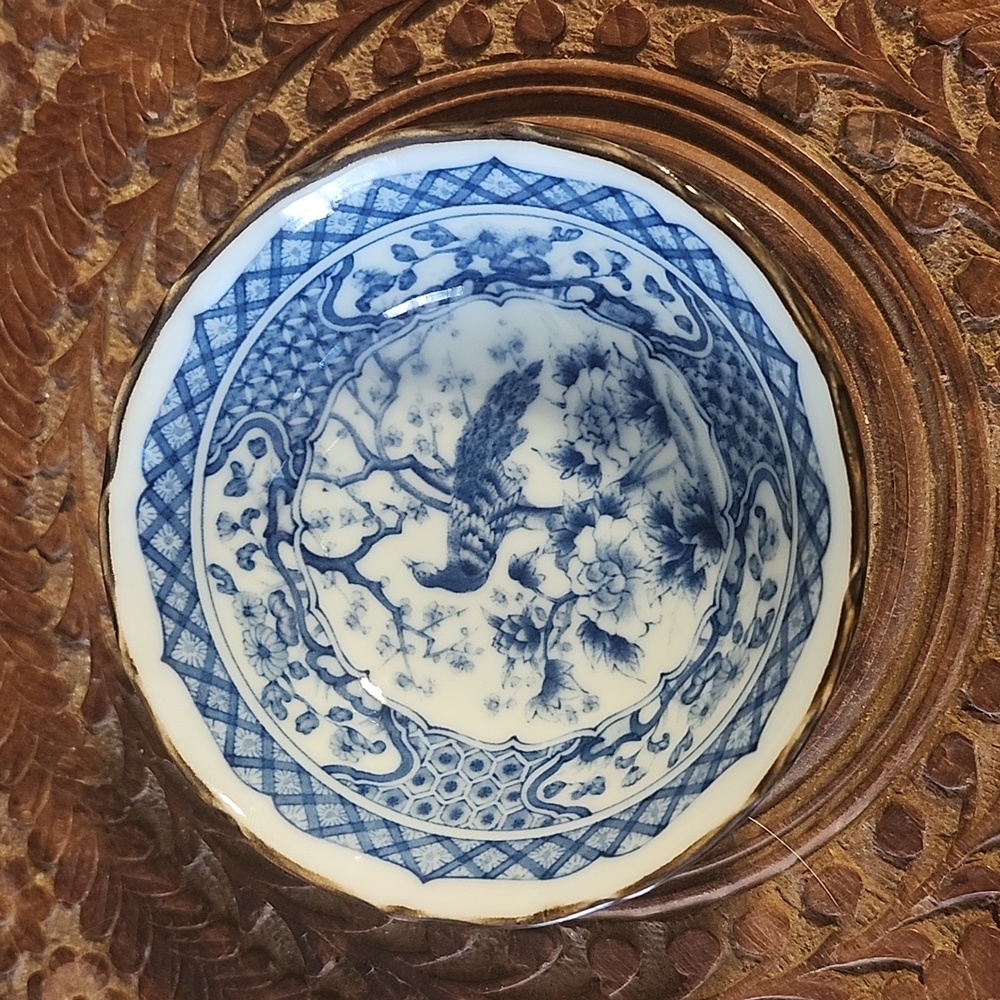 Vintage RARE peacock dish Andrea by Charles Sadek Japan